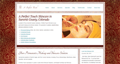 Desktop Screenshot of aperfecttouchskincare.com